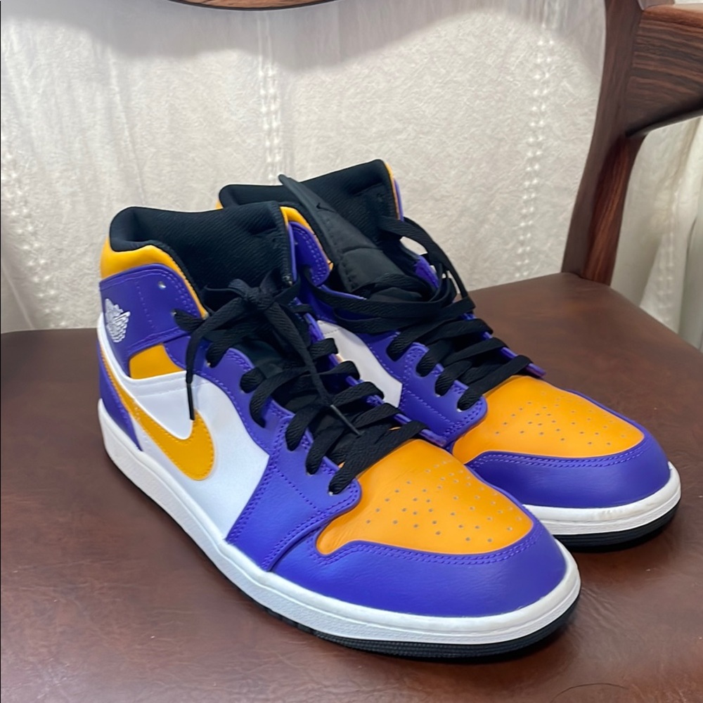 Nike Air Jordan 1 Retro High OG Purple and Gold Sneakers